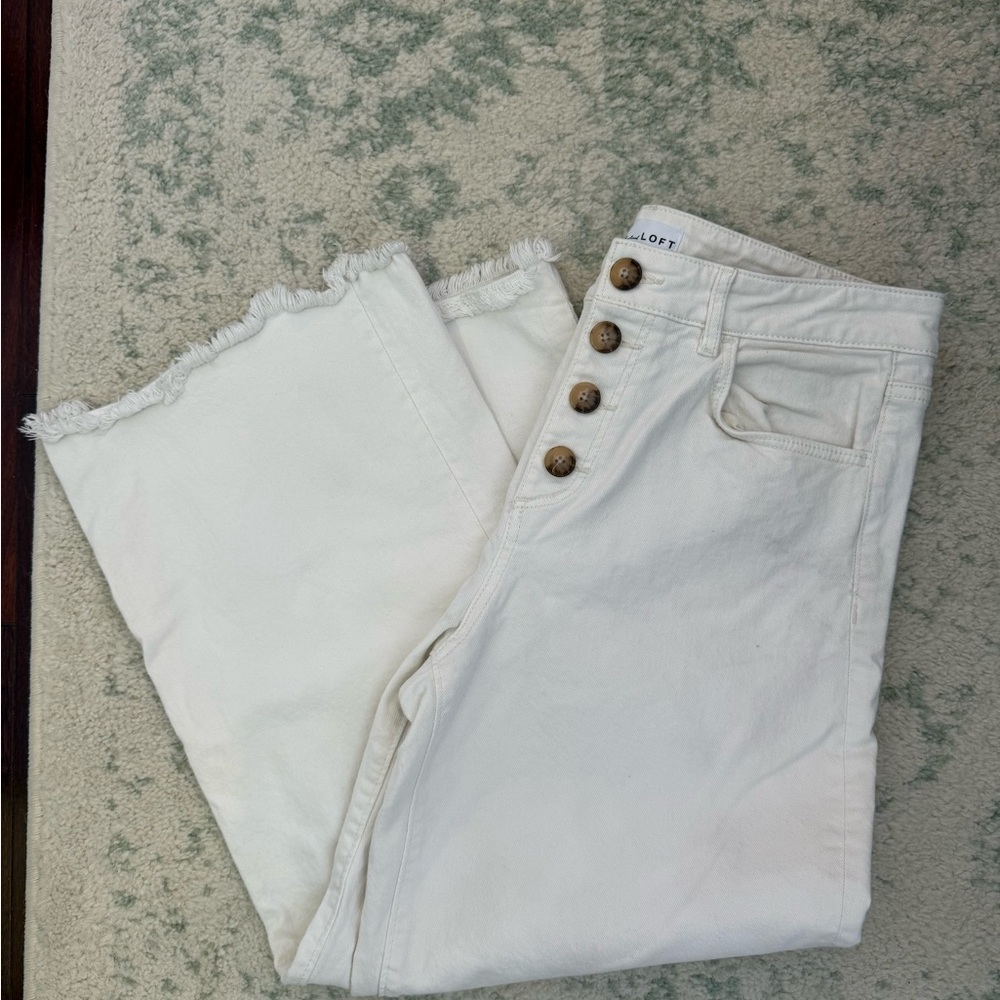 Loft Women's Cream Jeans